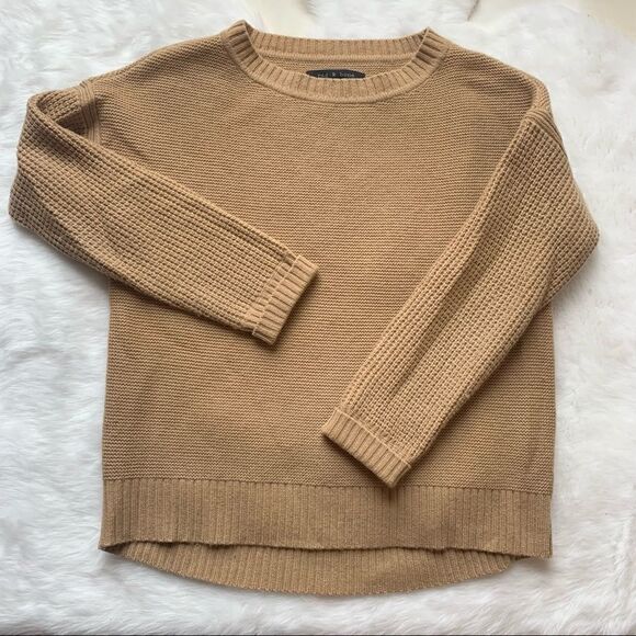 Brown Wool Sweater Crewneck Rag and Bone Boyfriend Camel Brown Tan Womens XS - Picture 1 of 10